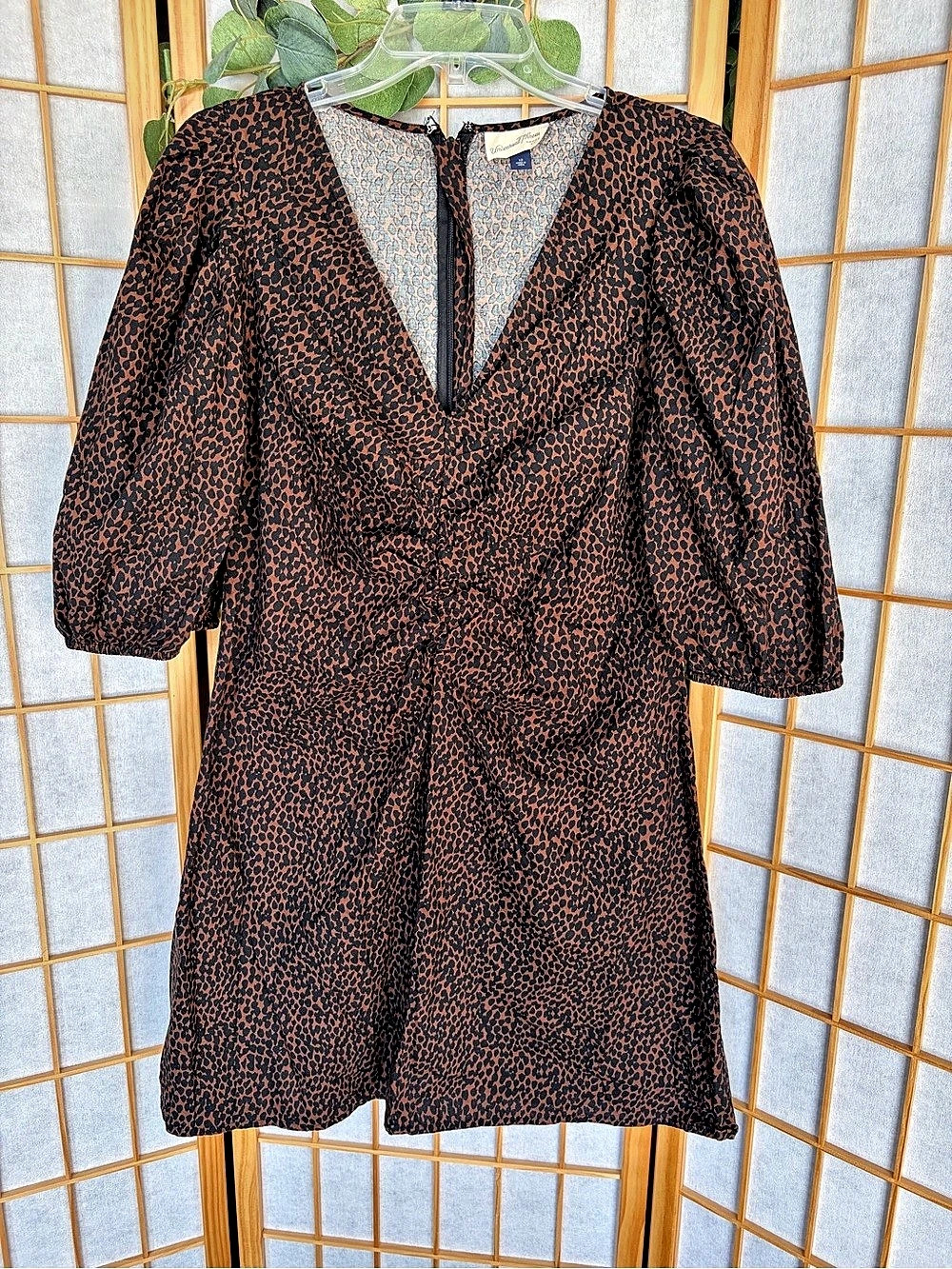 Universal Thread Animal Print Mini Dress Cotton Size 12 Like New